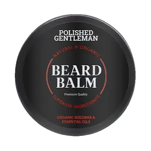 Polished Gentleman Beard Shaping Balm - Natural Organic Tea Tree Oil Formula for Thicker Fuller Beard Grooming Care Scent Aroma
