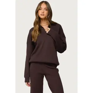 Lorie Oversized Knit Polo Sweater