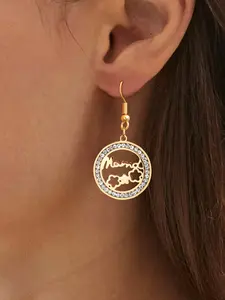 1 Pair of MaMa Monogram Micro-Pave Zirconia Pendant Earrings - A Gift of Love for Mother's Day Jewelry - Versatile Everyday Style - The Perfect Gift for Mom