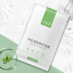 KOMFYMED Clear Acne Fresh Repair Mask 5-Pack for Breakout Relief Pore Minimizing & Redness Reduction with Niacinamide Azelaic Acid & Centella 25g/0.88oz Each Lactic Pigmentation