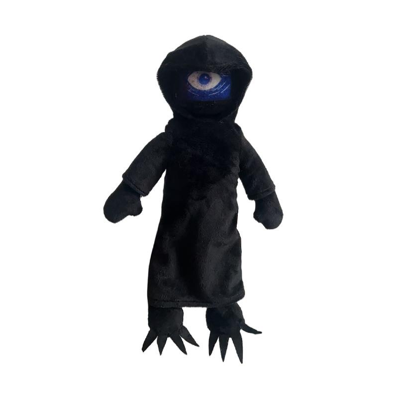 Mysterious One-Eye Hooded Plush Toy Horror Game Inspired Collectible Soft Plushie with Single Eye Design for Fans of Unique Decor