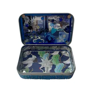 Aquarius Zodiac Sign Astrology Blue Tin Wallet Container