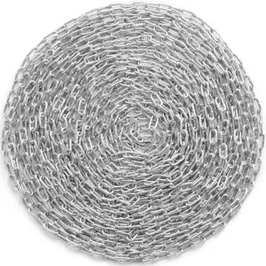 VEVOR Proof Coil Chain, TikTokShopBlackFriday, 3/16" x 100', 1100 lbs Safe Working Load, Zinc Plated Proof Tested Coil Chain with Two Quick Links, Galvanized Carbon Steel Link Chain for Towing, Hanging, Camping, Pet Towing