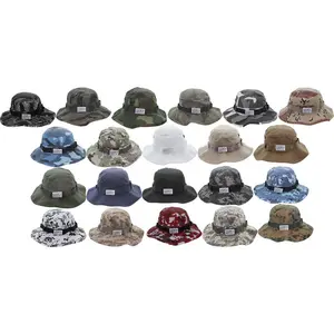 Tactical Boonie Hat Military Bucket Cap Camo Digital or Solid Wide Brim Sun Fishing Bush Booney Hunting Headwear
