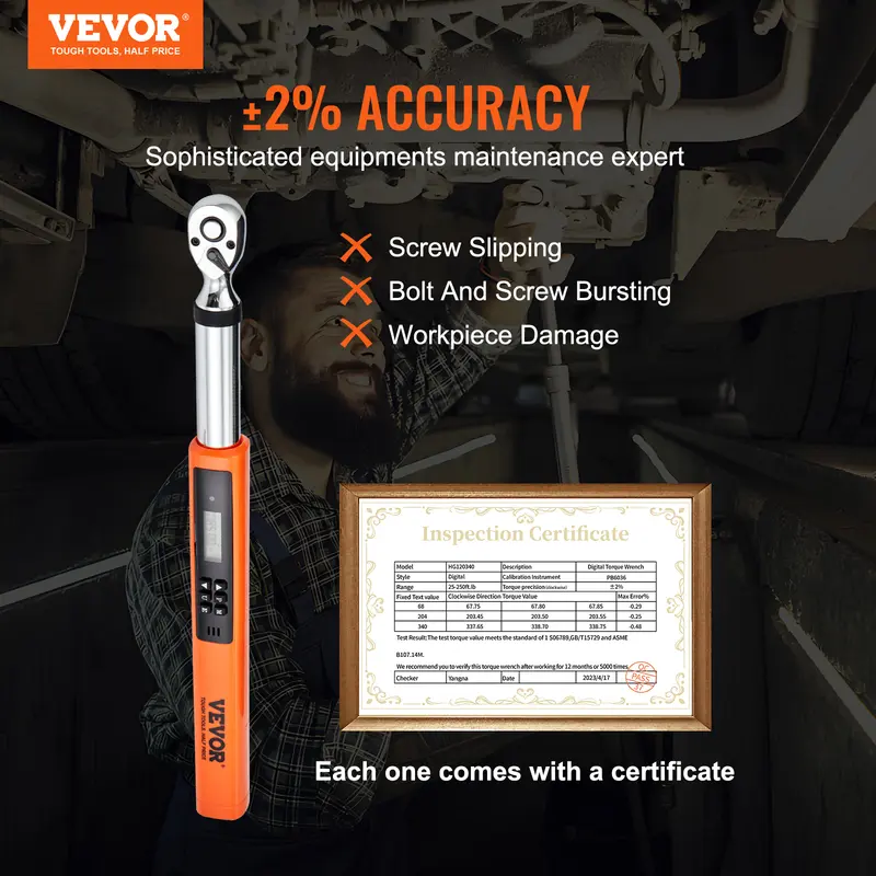 VEVOR Digital Torque Wrench, 1/2" Drive ... - TikTok - View #5