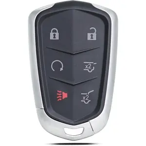 Key Fob Shell Case Replacement For Cadillac Escalade ESV 2015,2016,2017,2018,2019,2020 Keyless Entry Remote Control 6 Button Pad Cover