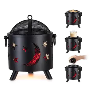 【Mother's Day Gift】Fireplace Wax Melt Warmer with Timer: Electric Candle Warmer for Kitchen Living Room, 6.3" Tart Burner Industrial Decor