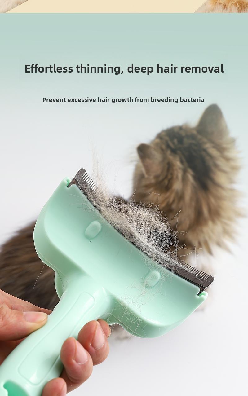 Pet hair thinning tool - floating hair removal curved knife head comb for detangling hair hairbrush pet brush pet comb