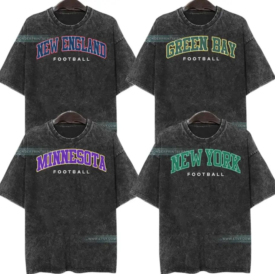 Retro Sunday Game Day Fan, Vintage Black Washed T-shirt, Hometown Team Spirit Shirt, Gift for Fans Dad Husband, Fashioin For All