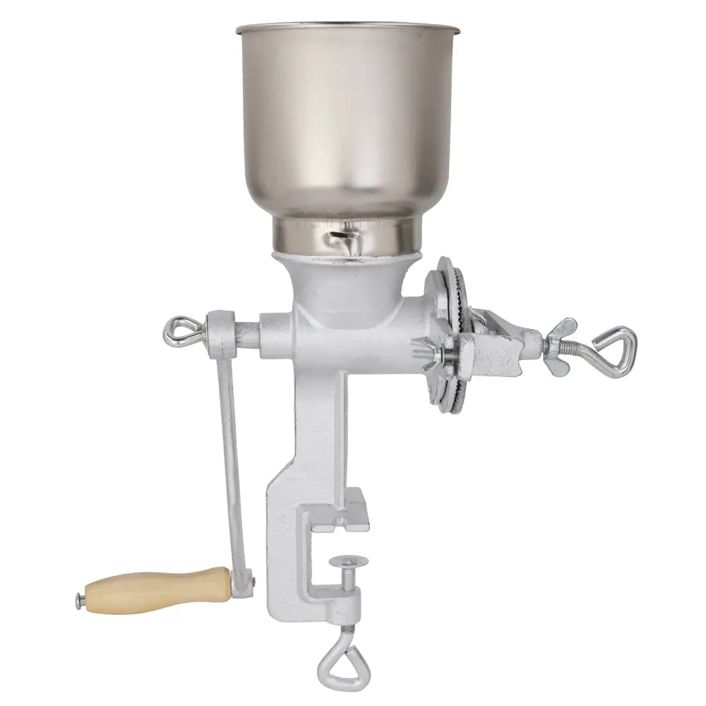 Silver Hand-Cranking Grain Mill - Household Specialty Kitchen Appliance for Home Use Silver Hand-Cranking Grain Mill - Household Specialty Kitchen Appliance for Home Use