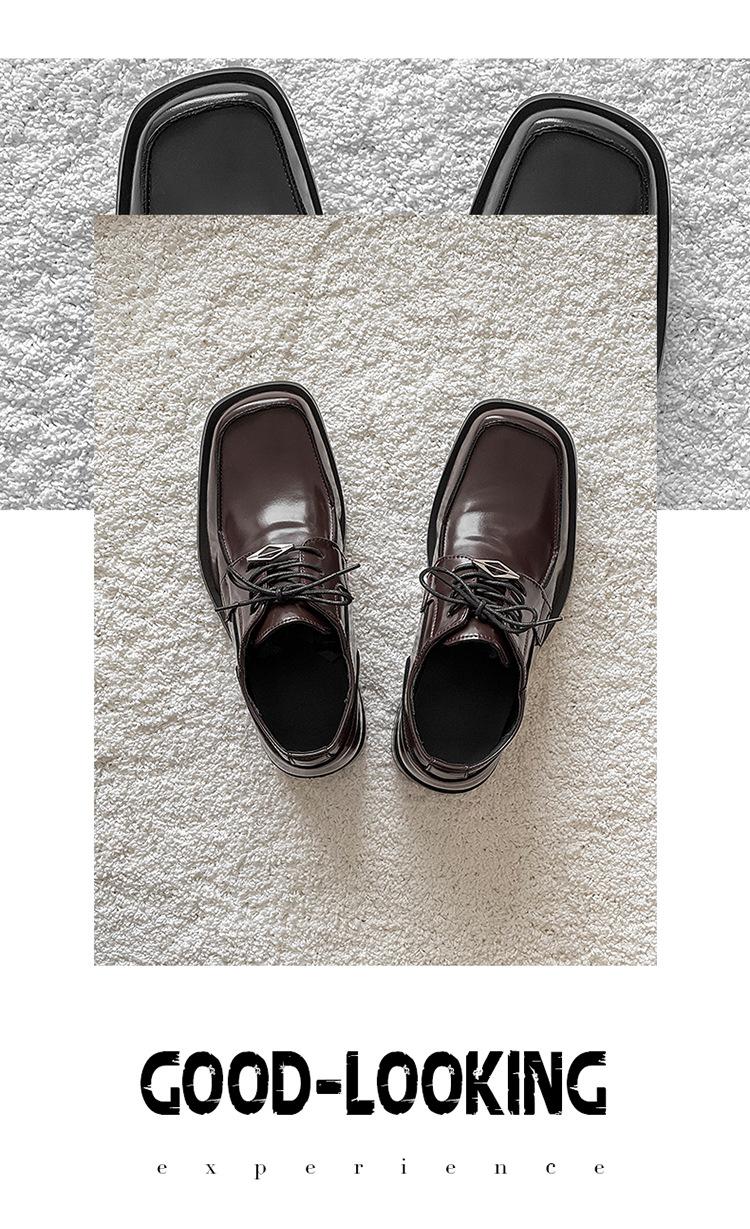 2026 Men's Square Toe Derby Shoes, Niche Trendy Casual Business Formal Shoes, Versatile Dress Shoes for Office & Daily Wear