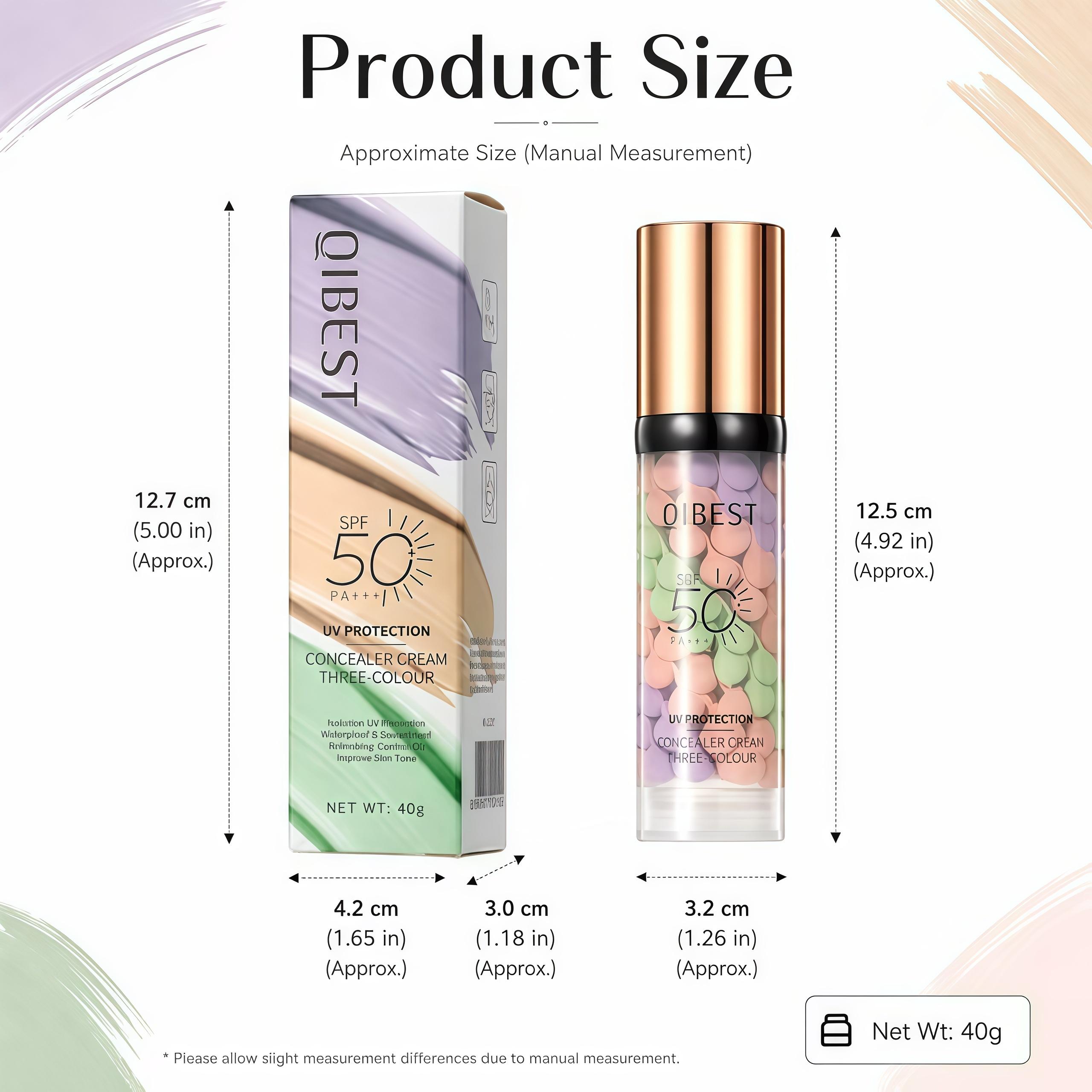 SPF 50+ PA+++ 3-in-1 Sunscreen Isolation Cream, Color Corrector Face Primer, Pre-Makeup Base for Oil Control, Moisturizing & Pore-Blurring, Luminous Even Skin Tone moisture Facial Matte