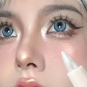 Shimmering Highlight Stick Pearlescent Matte Glossy Cosmetic Eyeshadow Silkworm Stick White Pen Glitter Silver Highlighter Pen Eyeliner