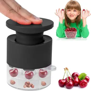 7-in-1 Cherry & Olive Pitter Tool - Portable Fruit Seed Remover for Fresh Cherry Dishes, Pies, Jams & Cocktail Cherries