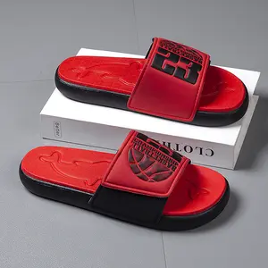 Summer shoes, adjustable upper, men's sandals, home slippers, fashionable slippers, basketball pattern, multiple colors, suitable for vacation surfing