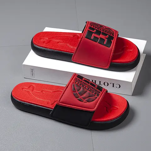 Quick Surf Men's Adjustable Strap Sandals - EU40 Casual Slip On Open Toe Footwear with Basketball Pattern, Multiple Colors, Suitable for Vacation, Surfing, Sohochic