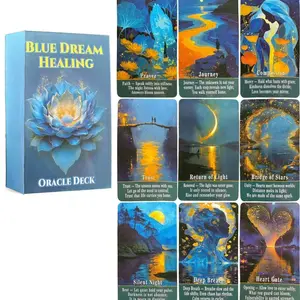Blue Dream Oracle Cards for Beginners, 80 Cards Oracle Tarot Deck, Fortune Telling Cards for Spiritual Guidance, Daily Readings, Self Reflection, Emotional Healing, Spiritual Seekers