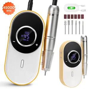 Rechargeable Electric Nail Drill With 45000 RPM, Large HD LCD Screen, 8-Hour Battery Life & Aluminum Alloy Handpiece For Professional Salon & Home Use
