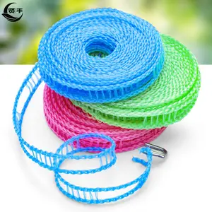 Clotheslines Blue Pink Green Clothes Drying Rope Portable Windproof 3m/5m8m/10m Clothesline for Camping Travel Indoor Outdoor Laundry Clothes Line