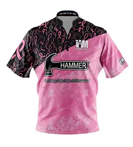 HOT 2026 Logo Infusion Dye-Sublimated Bowling Jersey (Sash Collar) - I AM Bowling Fun Design 2036-HM - Hammer - Breast Cancer Medium, Gift Bowling Team Jersey #bowlingvibes #bowlingnight #bowlingfit #bowlingaesthetic #outfitinspo #streetwearfit