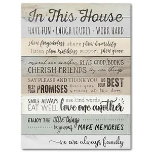 Courtside Market In This House 16x20 Canvas Wall Art