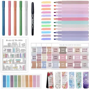 41pcs Bible Study Supplies Journaling Kit for Women,Bible Journaling Supplies with Pastel Highlighters and Tabs,Pens,Tracker Sticker,Sticky Notes, Bookmarks,Cross Clips,Christian Gifts