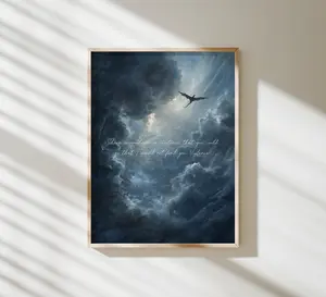 Fourth Wing Quote Print, Tairn Dragon Art, Rebecca Yarros, Dragon Fantasy Wall Art Decor, Fantasy Bookish Wall Poster Print (Unframed)