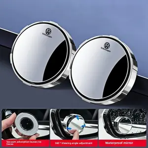 Car Blind Spot Mirrors Set of 2, 360 Degree Rearview Mirror, Small Round Auxiliary Mirror, Suitable for Volkswagen Full Range Models, Car Accessories