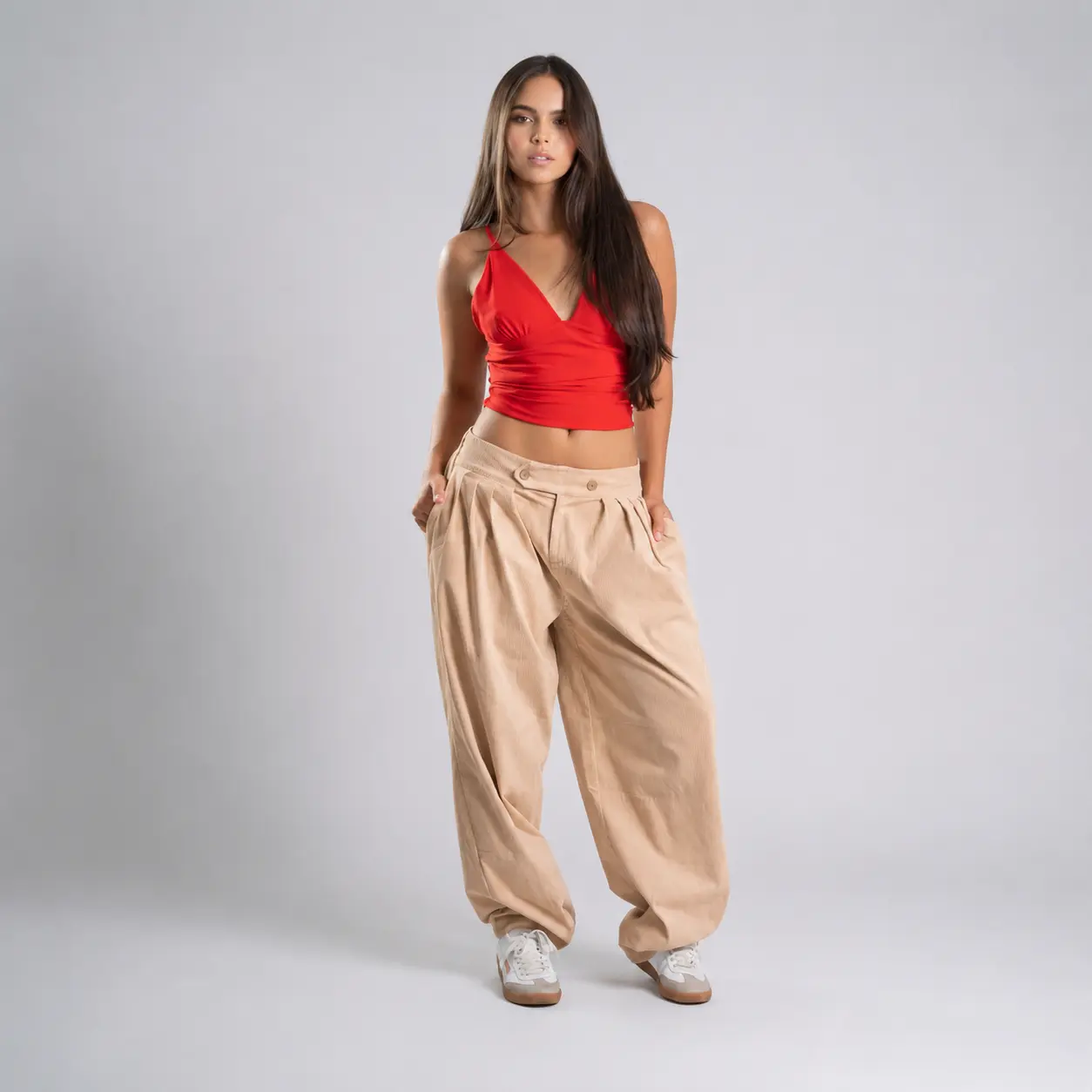 Joa Giraldo Trophy Cargo Athleisure Pants | Relaxed Balloon Fit | Adjustable Hem | Earth & Cool Tone Collection