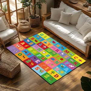 Kids Alphabet & Number Puzzle Play Rug - Interactive Foam Puzzle Design, Soft Non-Slip Educational Letter Pattern Mat for Playroom & Bedroom, Toy Mat for Toddlers & Preschoolers #KidsPuzzleRug #InteractivePlayMat #EducationalToy #NonSlipRug