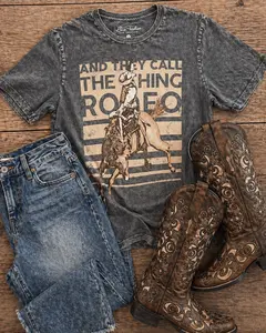 And They Call The Thing Rodeo Graphic Tee - Gray