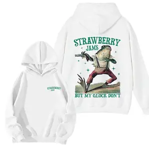 Strawberry Jamz But My Glock Don’t Hoodie / Sweatshirt / T-Shirt | Fun and Stylish Streetwear for Men & Women – Comfy, Casual Autumn Fashion, Trendy Unisex Pullover with Bold 2-Sided Graphic & Cool Street Style Vibes