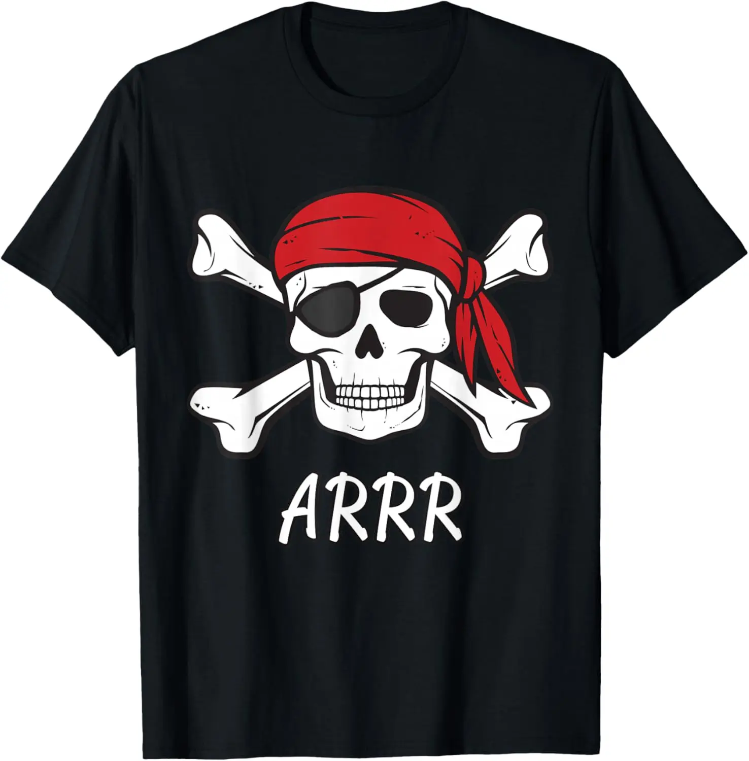 Men's Casual Pirate Skull Graphic T-Shirt in 100% Cotton, Breathable Regular Fit Top for Sports and Daily Wear, Machine Washable, Graphic Shirts, Streetwear, Casual Shirt