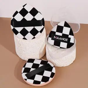 MAANGE 3pcs Cotton Candy Air Cushion Powder Puff Set, Includes 1pc Small Size Puff with Storage Box + 2pcs Large Size Puffs, Perfect for Makeup Application, Beauty Essentials