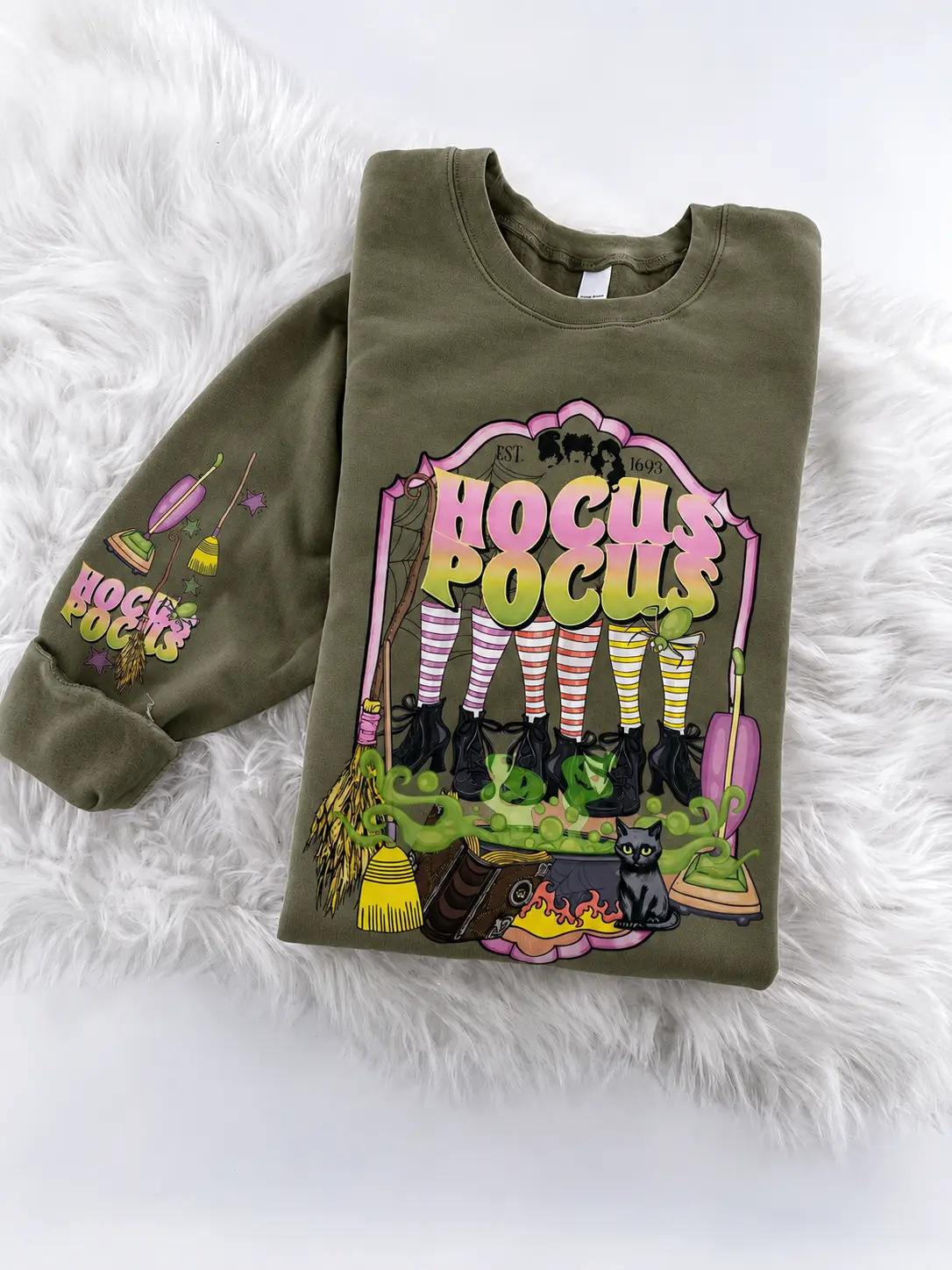 Hocus Pocus Sweatshirt, Sanderson Sisters Halloween Crewneck, Witch Halloween Sweatshirt, Spooky Season Fall Pullover Gift for Women