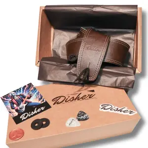 Disher Leather Guitar Strap Star General Washington (Full-Grain Leather) Patriotic