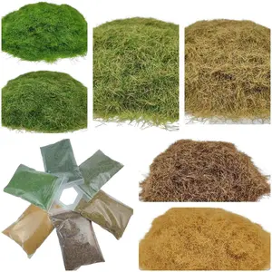 5mm Static Grass Fiber, Handmade Sand Table Grass Needle Powder, Landscape Model Material, DIY Railway Train Scenery, Military Scene Sandbox Models, Artificial Plant, Artificial Shrubs
