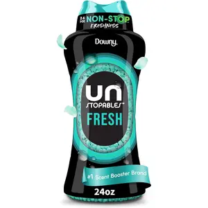 Downy Unstopables In Wash Scent Booster Beads, Fresh Scent, 24 oz, Laundry Beads For Odor Protection, Downy Scent Booster Beads, Laundry Scent Boosters