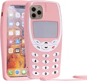 3D Nokiya Silicone Soft Case for iPhone 6/6S/7/8/SE 2020 4.7" Cute 3D Retro Cartoon Cover,Kids Girls Gel Character Cellular Cases,Funny Unique with Lanyard for iPhone 6/6S/7/8/SE 2020