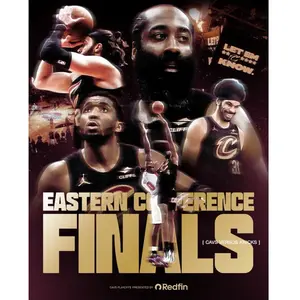 Cleveland Cavaliers Vs New York Knicks 2026 Eastern Conference Finals Let Em Know Paper Poster, Home Decor Artwork for Wall Decoration
