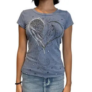 Wild at Heart Rhinestone Short Sleeve