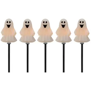 Northlight Set of Five Ghost Shaped Pathway Markers