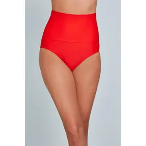 Banded Midrise Bottom - Cherry Red