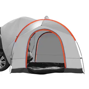 VEVOR SUV Camping Tent,  8'-8' SUV Tent Attachment for Camping with Rain Layer and Carry Bag, PU2000mm Double Layer Truck Tent, Accommodate 6-8 Person, Rear Tent for Van Hatch Tailgate
