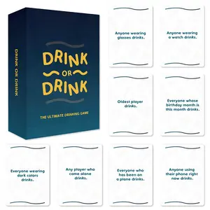 Drink or Drink Hilarious Drinking Card Game Tabletop Games - 55 Prompts & Challenges, 18+ Adult Party Game Perfect for Game Nights, Friend Gatherings & Epic Parties!