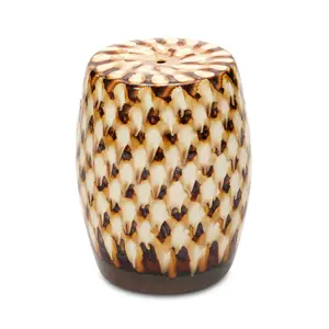 Bohemian Barrel Accent Stool for Outdoor Living & Garden