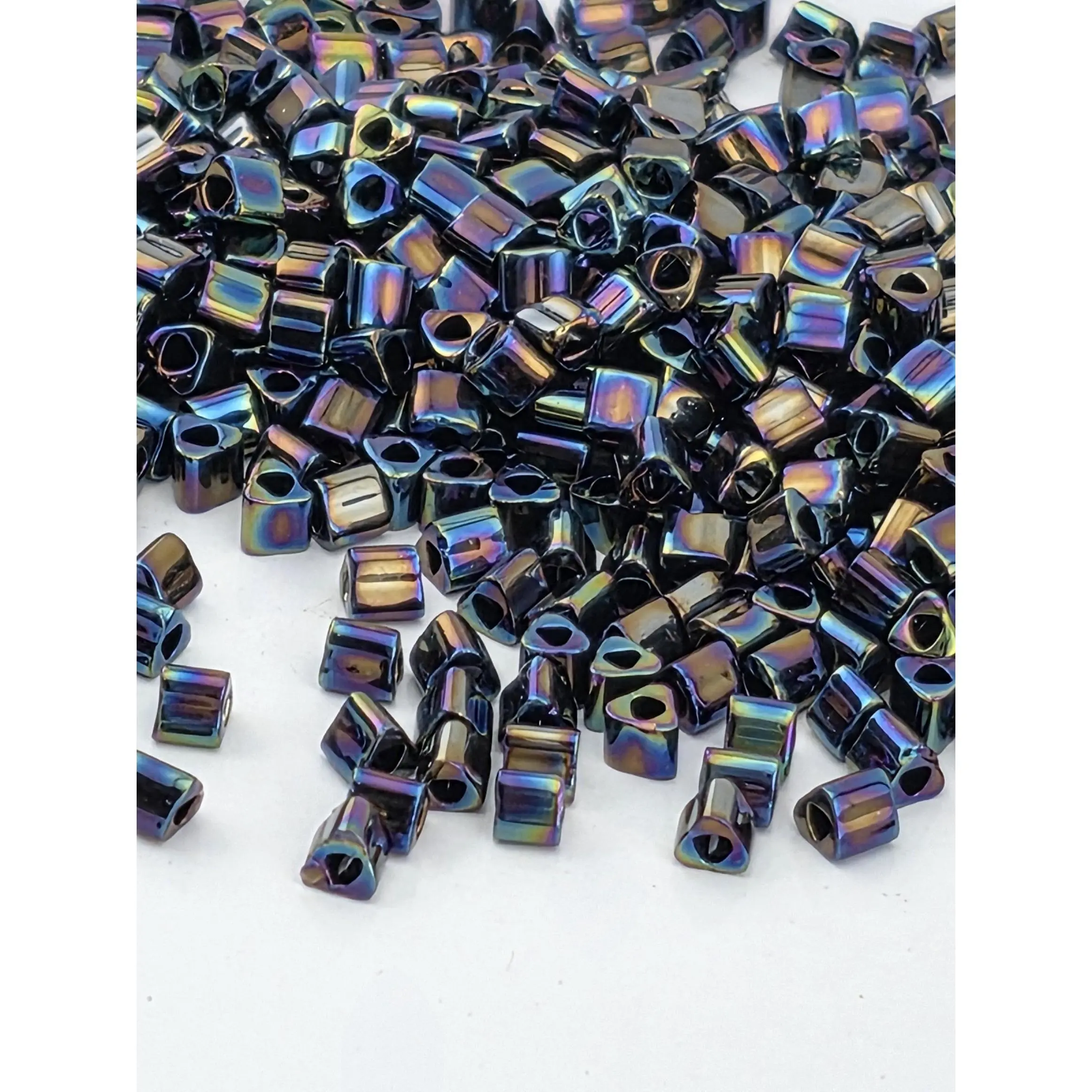 TOHO Triangle Beads, Metallic Rainbow Iris | Japanese Glass | Size 11/0
