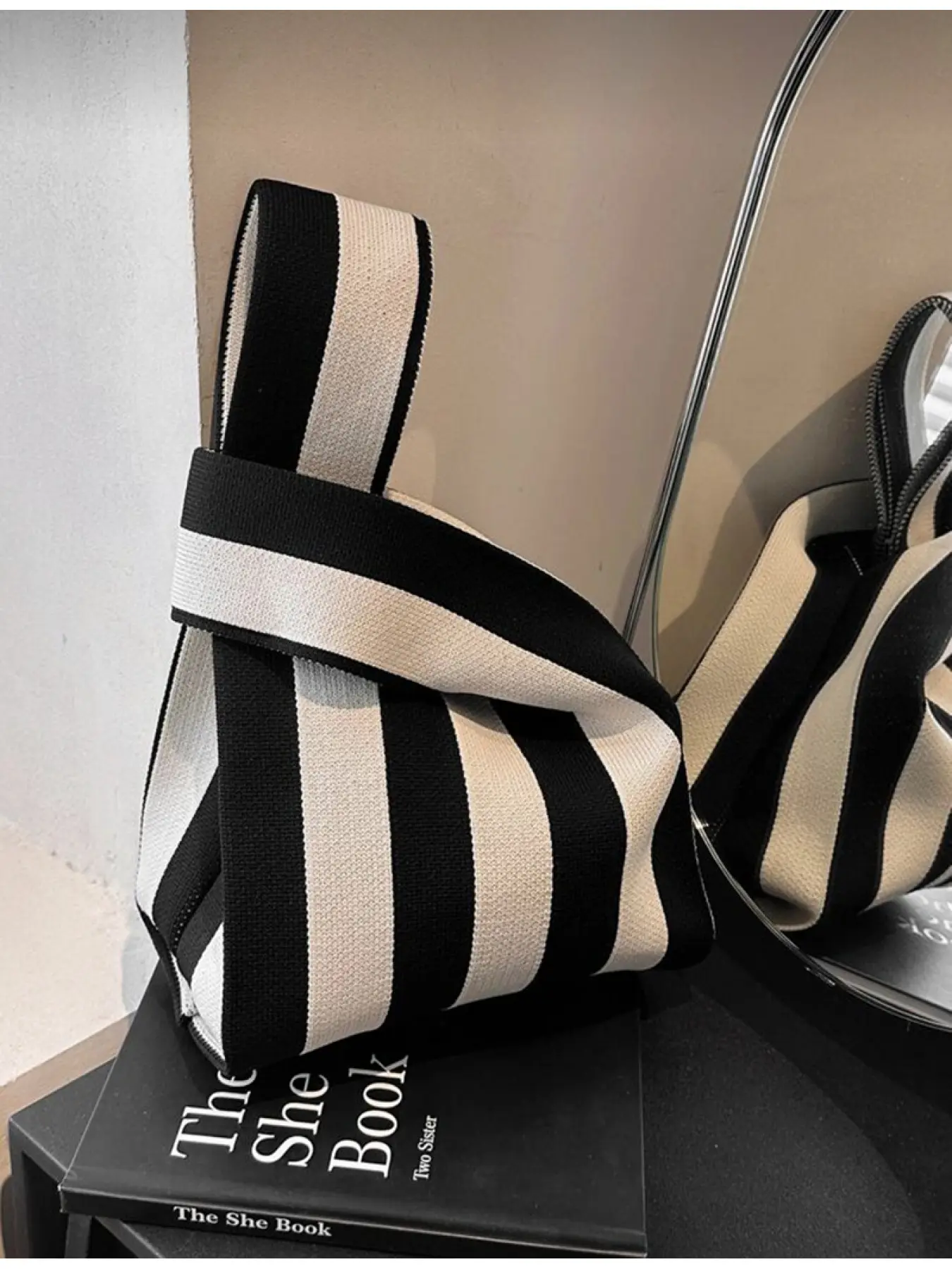 Fashion Square Bag, Casual Bags, Handheld Lightweight Portable Woven Cosmetics Storage Work Shopping Clutch Wallet Knitted Striped Pa Crossbody Shoulder Bag Casual Handbag Satchel