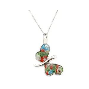 Colorful Butterfly Cremation/Urn Necklace, Memories, Keepsake, Forever
