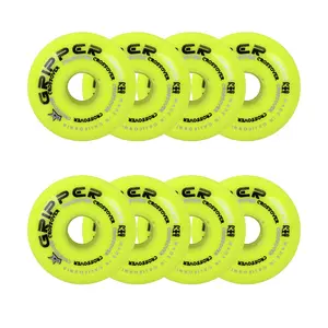 Labeda Roller Hockey Wheels - Gripper Crossover 72mm 80A Yellow (8-Pack)